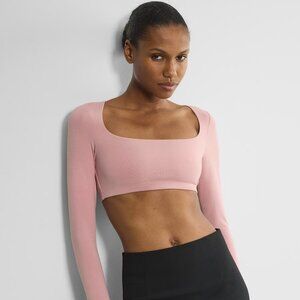 ARITZIA BABATON CONTOUR ZERO GRAVITY LONGSLEEVE TOP MEDIUM TART PINK BNWT!